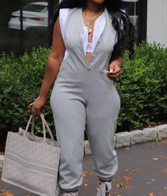 Gray jumpsuit