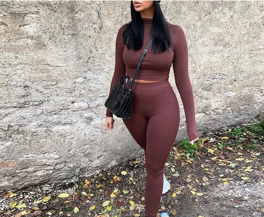 Comfy brown two piece