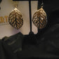 Gold crystal 4d earrings