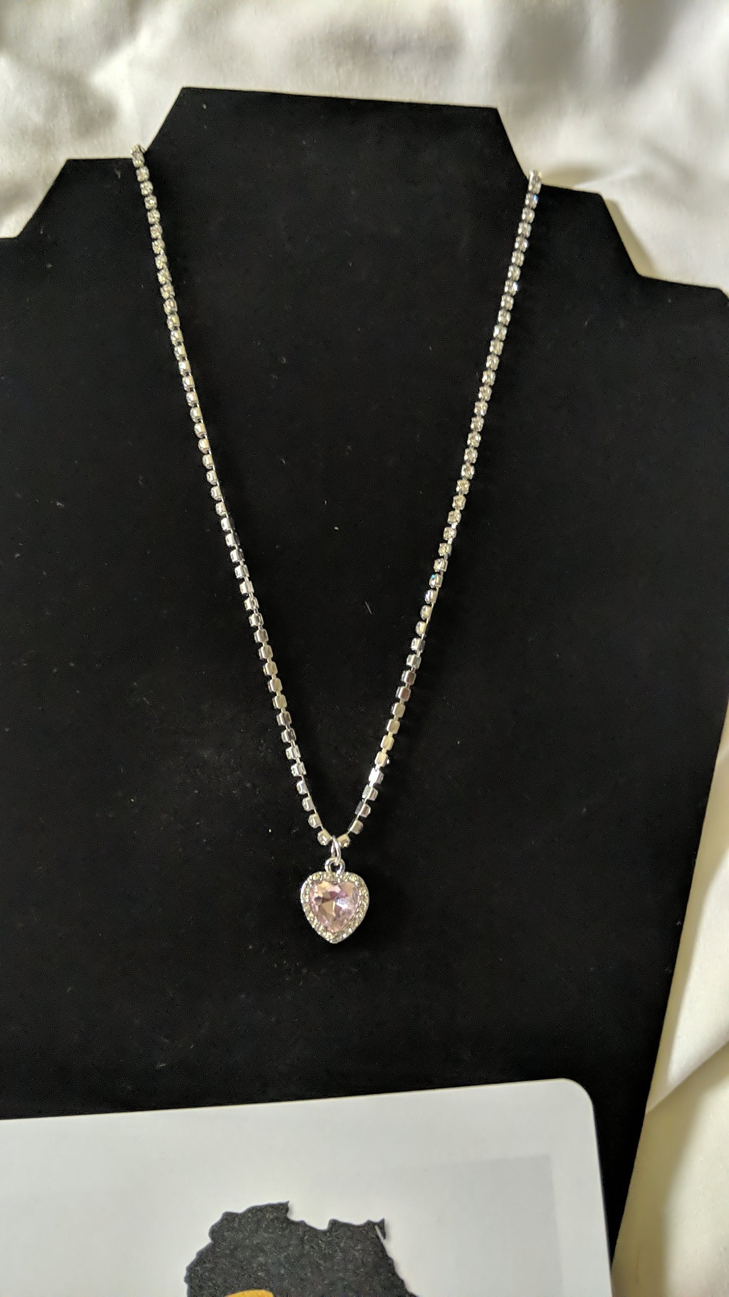 Pink stone necklace