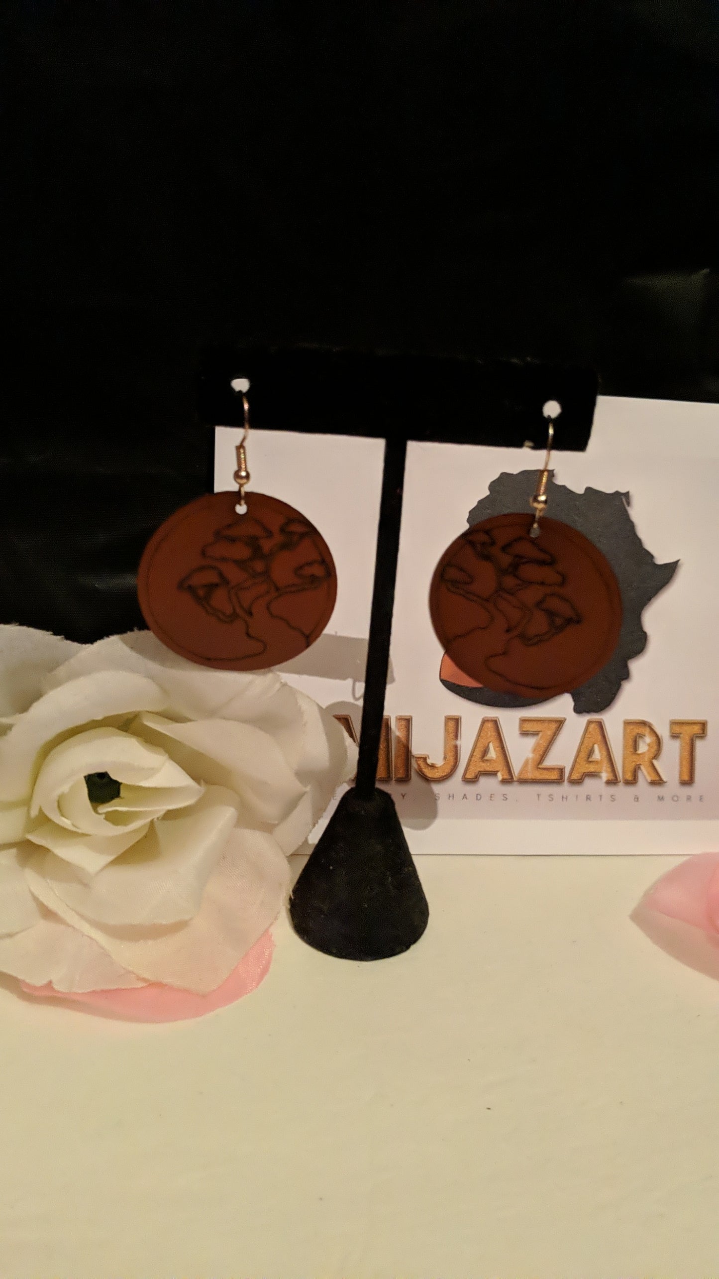 Leather paintable earrings