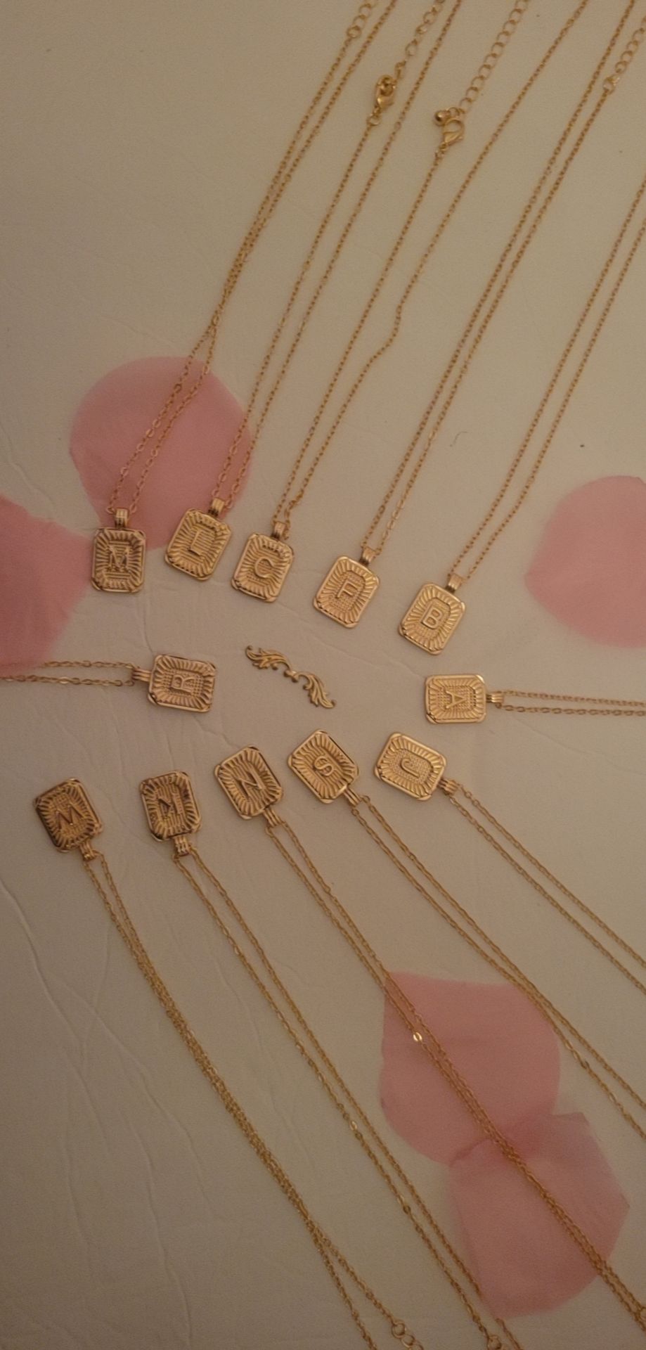 Initial gold plated necklace